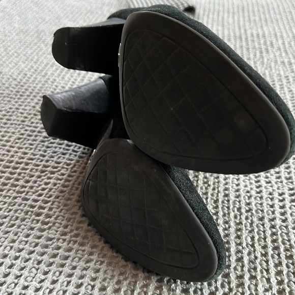 Nurture Black Suede Adarah Stack Heel Shooties – Size 7.5 | Slip-On Booties - Picture 5 of 6